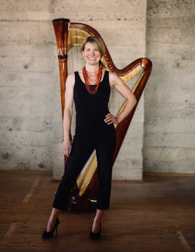 Leigh Brown plays a variety of harp music in Portland Oregon