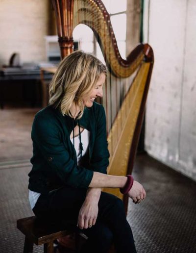 Leigh Brown plays a variety of harp music in Portland Oregon