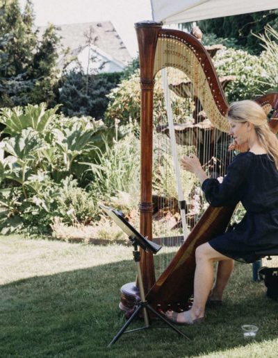 Leigh Brown playing Harp