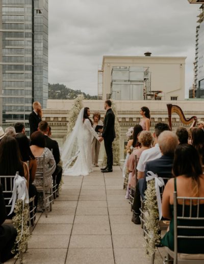 Rooftop Wedding with Leigh Brown playing Harp